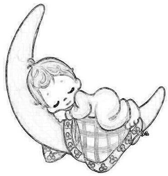 Sleeping Baby Coloring Pages N2