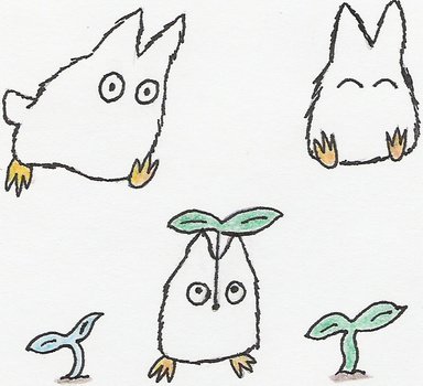 White Totoro Drawing