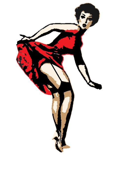 Pin Up Girl Stencil Art N2