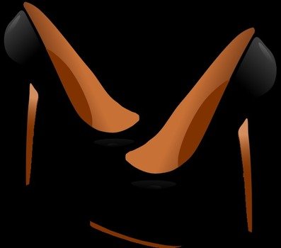 Black High Heels Clip Art N12