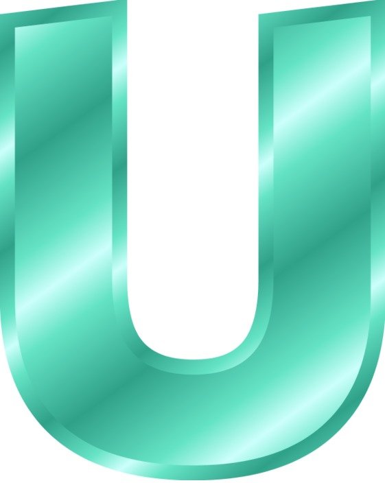 Alphabet Letter U Vector Clip Art
