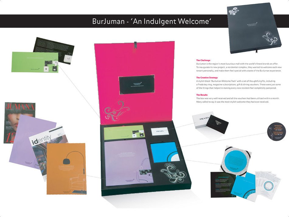 burjuman welcome pack, design