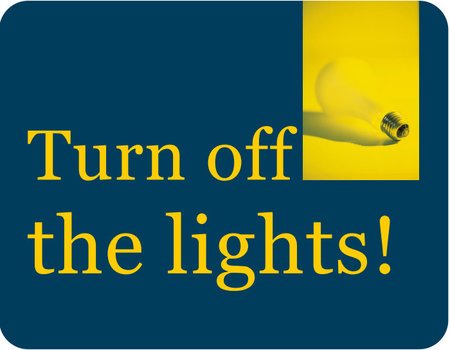 Turn Off Lights Sign N2