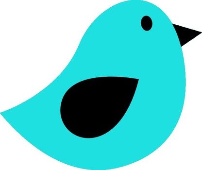 Teal Bird Clip Art N3