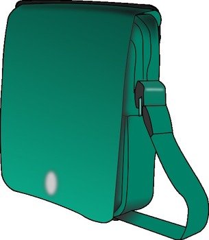 Green Man Handbag Clip Art