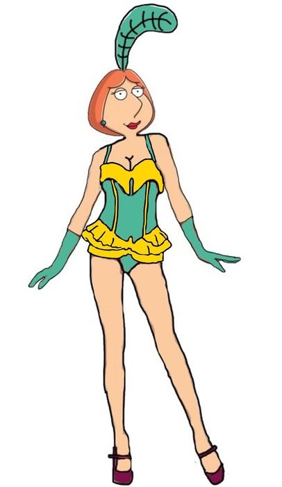 cartoon Sexy girl with feather on head