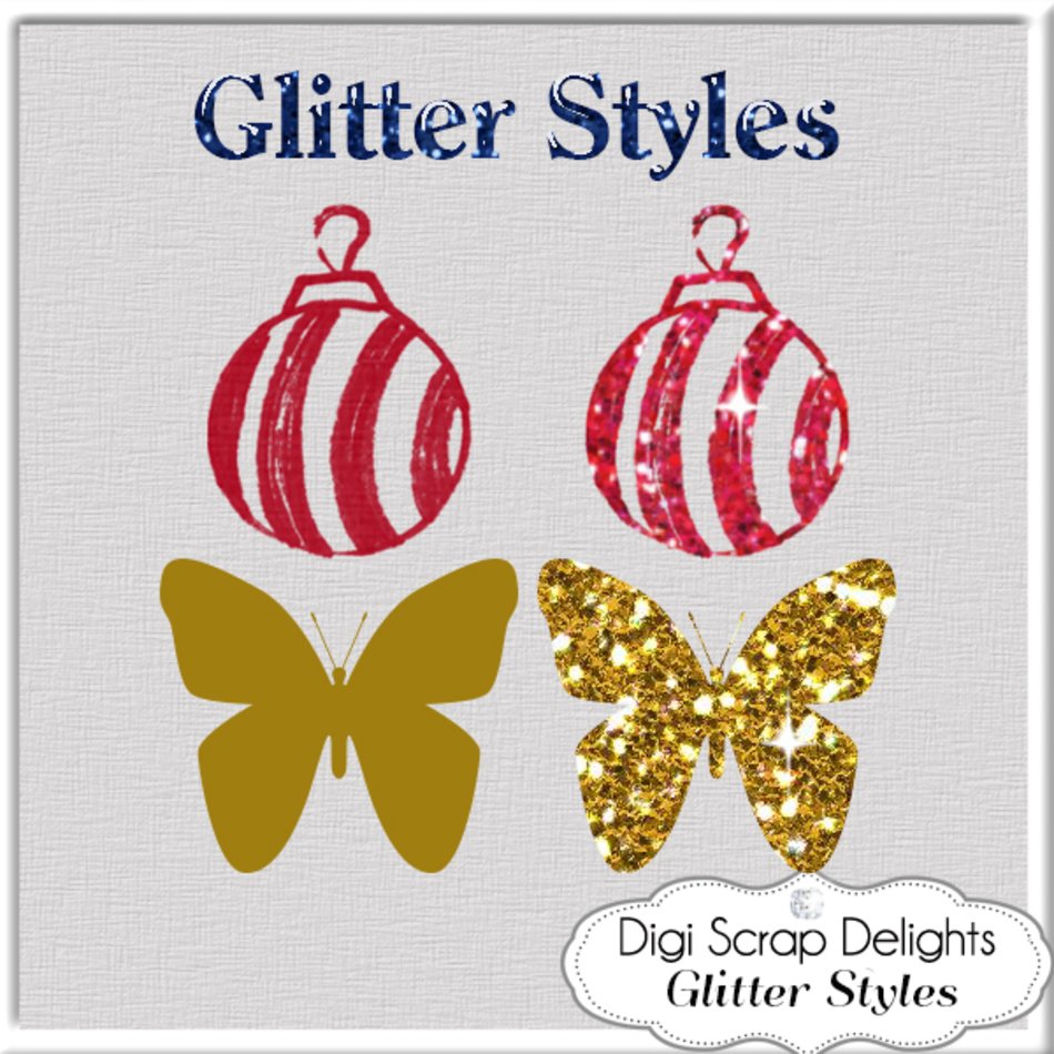 Digital Scrapbooking Add Sparkle With Glitter