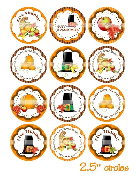 Thanksgiving Cupcake Clip Art