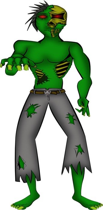 Scary Zombie Clip Art N3