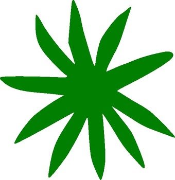 Green Flower Clip Art N26