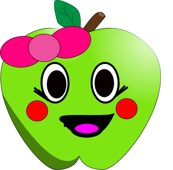 Happy Apple Clip Art N2 Free Image Download