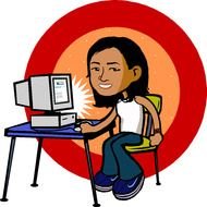 Computer Training Clip Art drawing