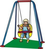 picture of a little girl on a swing