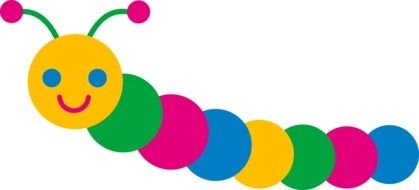 Cute colored Caterpillar drawing