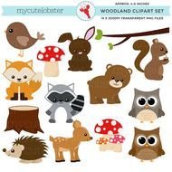 Woodland Animals Clip Art N10