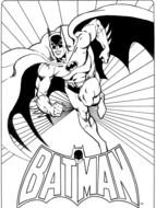 coloring page with Batman
