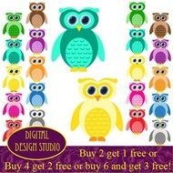 Colorful Owl Clip Art N7