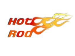 Hot Rod symbol on black background