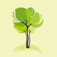 Abstract Tree Vector Illustration