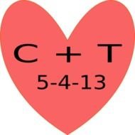 Coral Heart Clip Art N8