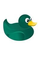 Clip art of green Duck toy