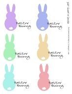 silhouettes of Easter bunnies