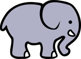 Cartoon small Elephant drawing