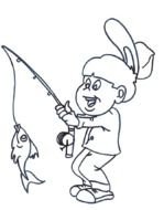 Cartoon Boy Fishing N2
