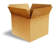 opened cardboard box