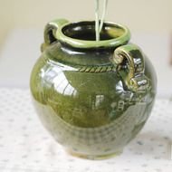 antique green vase