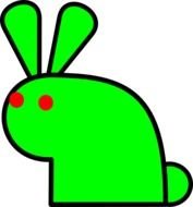 Rabbit Face Clip Art N3