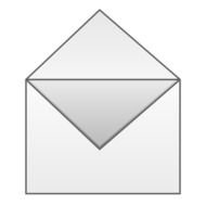 Open Envelope as a graphic illustration