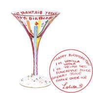 Colorful glass for the drink on Happy Birthday clipart