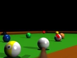 hit the white ball on the pool table