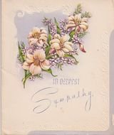 Sympathy, vintage greeting Card