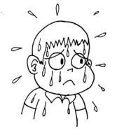 Guy Sweating drawing