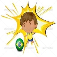 GraphicRiver Football Player From Brazil 7845573