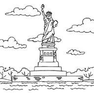 Statue Of Liberty Coloring Page Easy