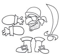clipart of the Pirate Template