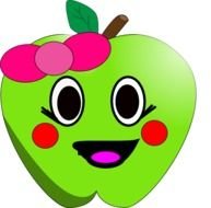 Happy Apple Clip Art N2