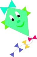 animated flying kite