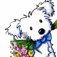 Kim Niles Westie Clip Art N2