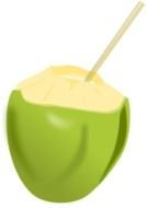 drawn coconut drink on a white background