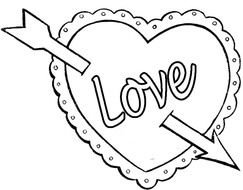 Happy Valentines Day Hearts Coloring Pages drawing