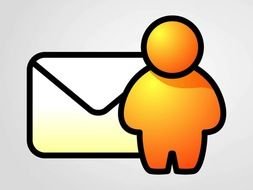 orange email symbol