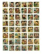 Vintage Chinese Children Cartoon Clip Art Collage Sheet 1 Inch Squares