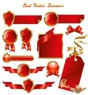 Red And Gold Vector Free