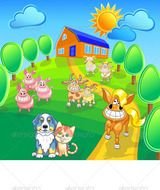 Farm Animal Cartoon Funny N2