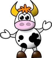 Free Cartoon Cow Clip Art