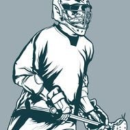 Lacrosse Player drawing